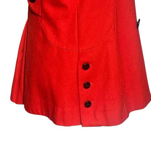 Guess, Size Large, Red, Wool Blend, Button-Up Pea Coat. Excellent Condition - Picture 8 of 12